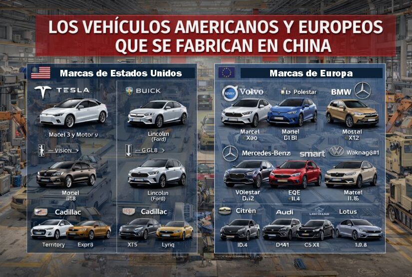 los vehículos americanos y europeos que se fabrican en China