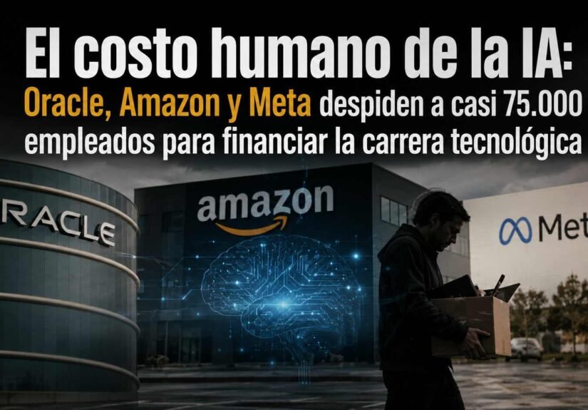Oracle, Amazon y Meta despiden a casi 75.000 empleados para financiar la carrera tecnológica